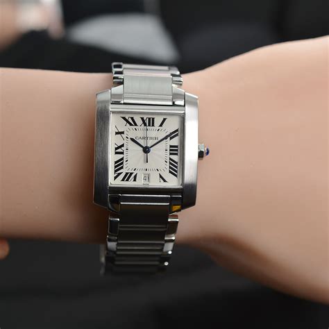 cartier watch steel tank francaise large model prezzo|cartier tank francaise watch price.